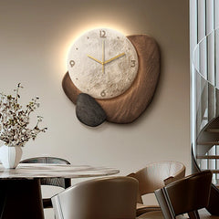 Restaurant clock wall decoration painting creative 3D high-end feeling living room clock table wall clock Home Decor