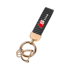 Suede Car Logo Keychain for Audi A1–A8 Q1–Q8 TT