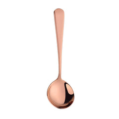 6/8/11Pcs Stainless Steel Soup Spoons Round Dessert Spoon 11 Colors Spoons Set Ice Cream Scoop Spoon In Party Dinnerset Kitchen Tools, Cooking Utensils