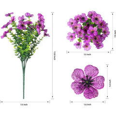 Artificial Flower Plant Eucalyptus Violet Wedding Christmas Decor Home vase Outdoor garden courtyard Bonsai Festival party Diy