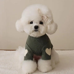 Love Winter Warm Pet Dog Clothes Base Shirt Cute Love Bear Teddy Yorkshire Hoodie Cat Pet Warm Clothes Designer Pet Shop Pet Clothing