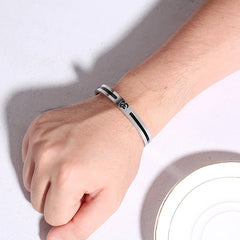 Vnox AUM OM Bangle Bracelet Men Women Stainless Steel Yoga Meditation Jewelry
