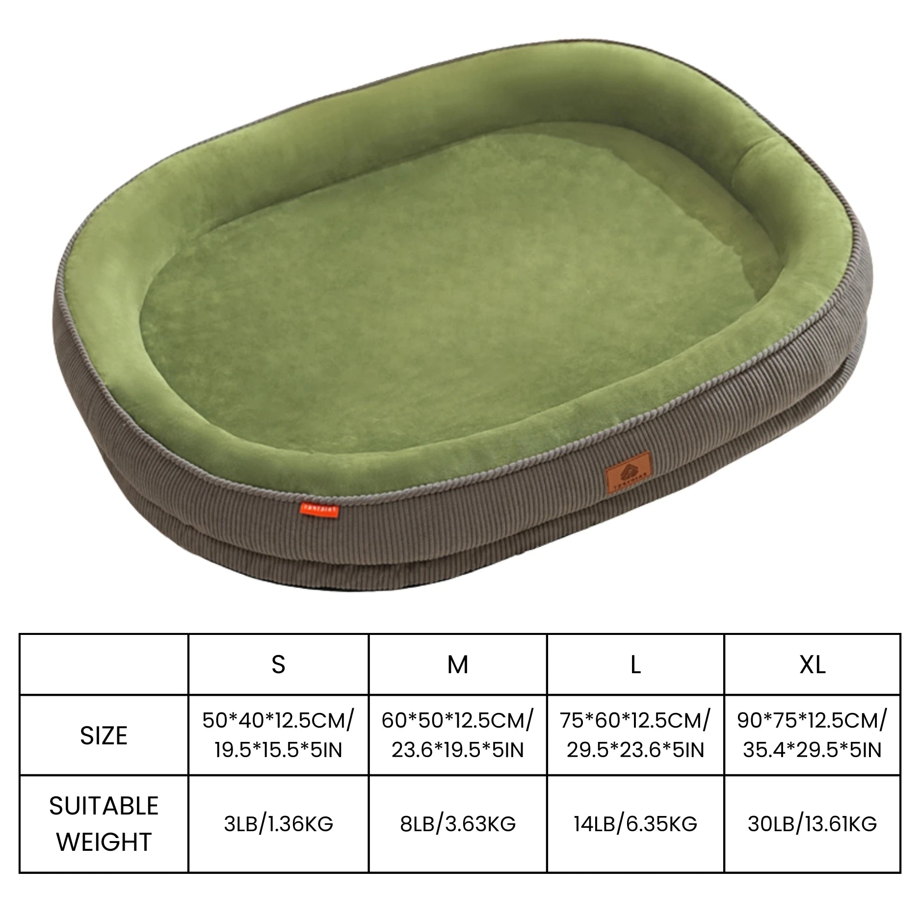Winter Dog Bed for Medium Dogs Breeds,High Density Egg Crate Foam Dog Sofa Beds,Oval Kennel Bed,Pet Bed with Four Sided Bolster Pet Shop