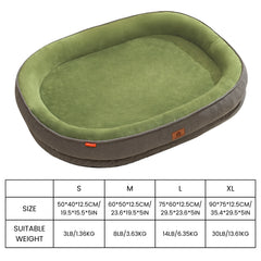 Winter Dog Bed for Medium Dogs Breeds,High Density Egg Crate Foam Dog Sofa Beds,Oval Kennel Bed,Pet Bed with Four Sided Bolster Pet Shop