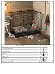 Dog Cage Small Dog Indoor with Separate Toilet Household Corgi Teddy Pomeranian House Kennel Dog Pet Fence Pet Shop