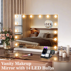 UK Hollywood Mirror Vanity Make Up Mirror with Lights LED Dressing Table Mirror