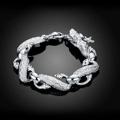 Hot Sale 925 Sterling Silver Chain Solid Bracelet for Women Mens Charm Party Gift Wedding Fashion Jewelry