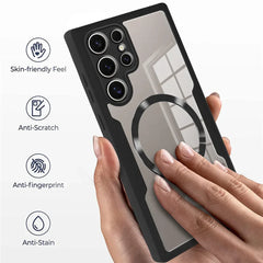 360° Full Shockproof Case for Samsung Galaxy S25 S24 S23 S22 S21 Ultra Plus FE Wireless Charging Transparent Cover