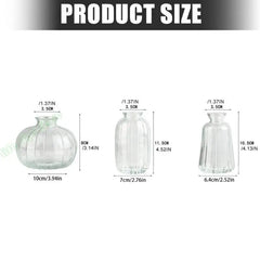 G5AB Set Of 3 Minimalists Glass Small Bud Vases For Living Room Table Centerpieces Home Decor