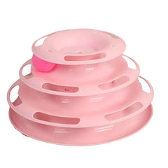 Pet toys Three-layer ball cat Turntable Cat interactive educational track toy cat space tower play plate Pet Shop