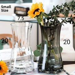 Creative Simple Original Color Glass Flower Vase Transparent Water Fre Flowers Lilies Nordic ular Living Room Home Decor