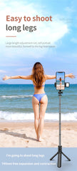 FGCLSY New Tripod for Smartphone Camera,Stand with Bluetooth shutter and light,Wireless Selfie Stick brackets with Phone Holder