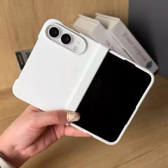 Solid Color Skin-Feel Matte Hinge Central Axis Protect Fold Phone Case For iPhone 18 Fold Ultra 18Ultra Shockproof Hard PC Cover
