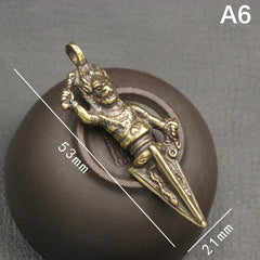 Handcraft Pendant Vintage Solid Religious Pestle Prayer Pendants Nepal Tibetan Buddhist Vajra Copper Crafts
