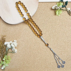10mm 33PCS Glass Tasbih Islamic Prayer Beads Bracelet for Women