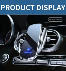 VIKEFON 15W Car Magnetic Wireless Charger Automatic Car Mount Phone Holder For iPhone Samsung Infrared Induction Fast Charging