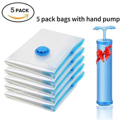 3/5PCS Vacuum Storage Bags For Clothes,Bedding,Space Saving Bags Storage Vacuum Seal Packet,Folding Compressed Organizer Bag