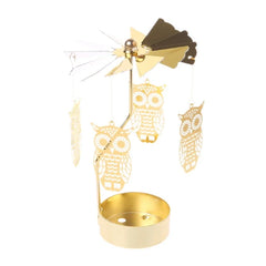 1pc Metal Hot Rotating Candle Holder Christmas Rotating Candle Holder Dinner Party Wedding Party Candle Holder Home Decor