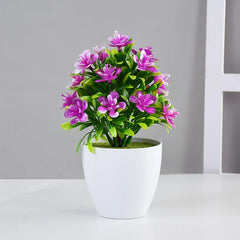 1pc Artificial Potted Plant Small Bonsai Flowers Pot Simulated Tree Ornaments Wedding Home Hotel Office Table Decor Fake Plants