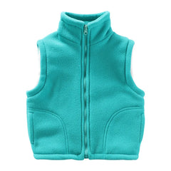 3 to 10 Years Teenager Outwear Waistcoats Sleeveless Jackets Children's Vest For Boy Girl Polar Fleece Baby Kid Vest Warm Winter