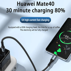 UGOURD PD240W Ultra Fast Charge Cable Type USB C 100W Type C Charger Cable for iPhone 15 Xiaomi MacBook Pro with E-Marker Chip