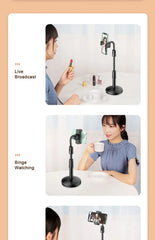 360° Rotatable Weighted Anti -Slip Base Desktop Desk Lazy Foldable Adjustable Flexible Arm Universal Holder For iPhone Samsung