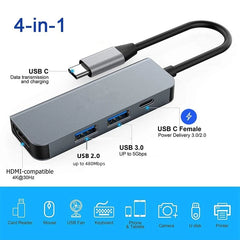 USB C Hub Splitter to 4K HDMI-Compatible USB 3.0 Type C Adapter SD TF Docking Station for MacBook iPad Samsung S22 Dex Laptop