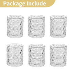 6/12Pcs Blue Votive Candle Holders Glass Candlestick for Party Decoration Tea Lights Candle Holders for Wedding Home Table Decor