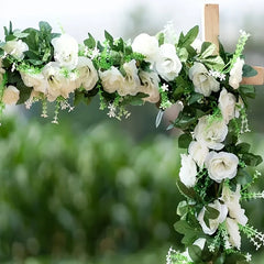 1Pcs 2.2M Artificial White Flower Fake Hanging Fake Vine Plants Leaves Artificials Garland Flowers Wedding Decoration