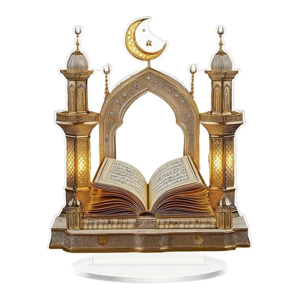 2D Acrylic Quran Desktop Decoration For Ramadan & Eid Al-Fitr Home Decor Enthusiasts & Muslims Perfect Gift