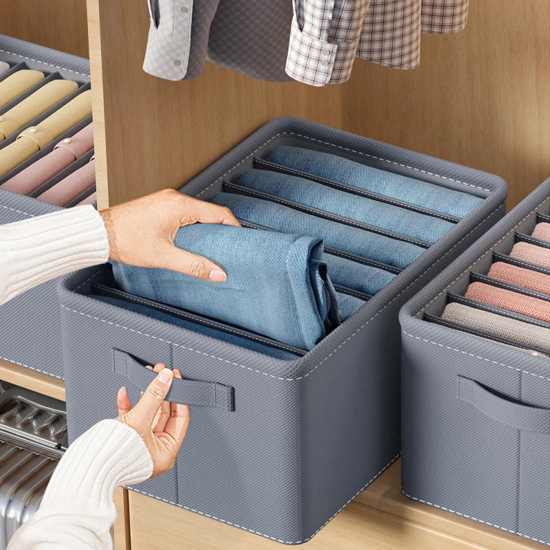Foldable Trouser Storage Organiser, 6, 7 or 9 Compartments