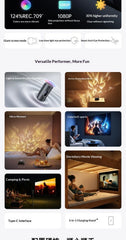 JMGO P5X Projector1080P 124%REC.709 Weight is as low as 0.73 kg Projectors Intelligent Obstacle Avoidance Camping Picnic