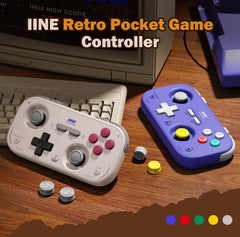 IINE Retro Pocket Chronos Controller Nintendo Layout, Hall Effect Joysticks, 1000Hz Polling Rate,Portable for Switch/PC/Mobile
