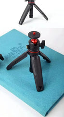 MT-08 Mini Extendable Desktop Tripod Handheld Photography Bracket Stand w/ Flexible Ballhead 1/4 Inch Screw Mount for Selfie