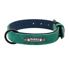 Custom Leather Dog Collar Leash Personalized Pet Collar and Leash Set Durable Leather Collar Lead for Small Medium Large Dogs Pet Shop