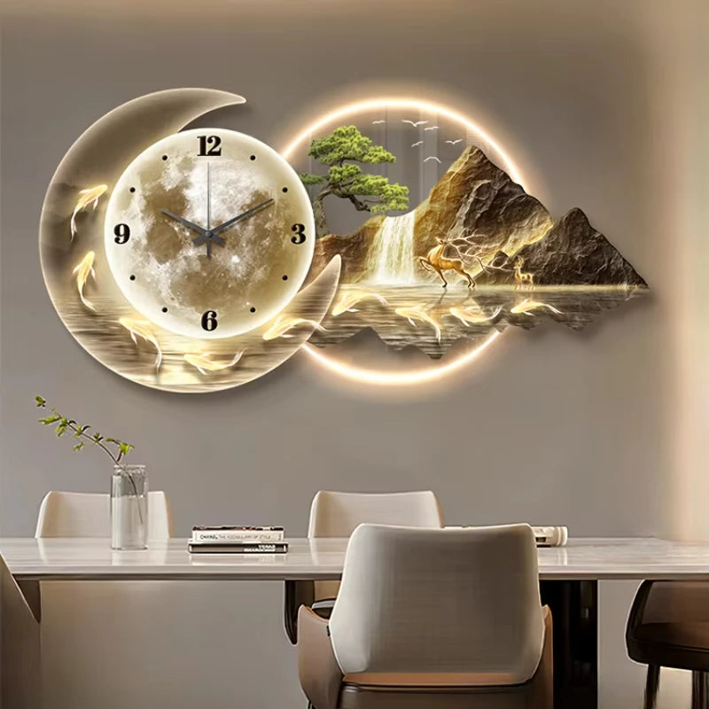 Modern LED Wall Clock – Luxury Home Decor Wall Decor