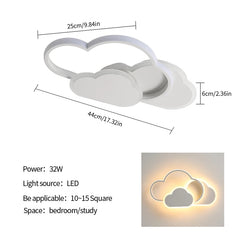 Cloud Ceiling Light,32w Creative LED Ceiling Lamp with Dimmable Remote Control 3000-6500k 2800lm,for Living Room