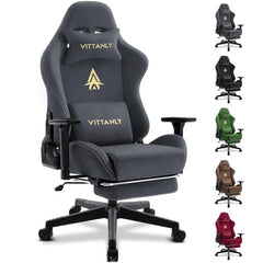 Kitinjoy Natural Suede Gaming Chair High Back Ergonomic Computer Chair With Footrest Reclining Adult Comfortable Office Chair Office Furniture