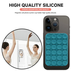 Silicone Suction Cup Mobile Phone Holder for Magsafe Magnetic Phone Holder Wall Mount Stand For iPhone 12/13/14/15/16/17 Bracket
