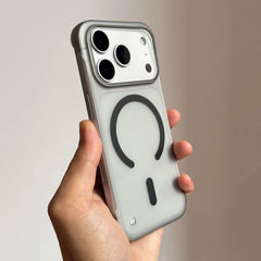Ultra Thin Matte Frameless Magnetic Case For iPhone 17 Air 16 15 14 Plus 13 12 11 Pro Max For Magsafe Wireless Charge Clear Capa