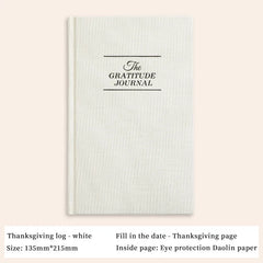 A5 Cloth Notebook Gratitude Book English Self Care Diary Daily Planner for Positive Mindfulness Practice