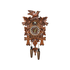 Bird Time Bell Swing Alarm Watch Imitation Wood Style With Easy-to-Read Dials Cuckoo Clock CM012