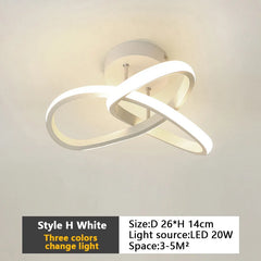 Modern Baked Enamel Finish LED Ceiling Lamp 3 Color Temperature Corridor Lights Balcony Lamps Bedroom Living Room 110V-240V