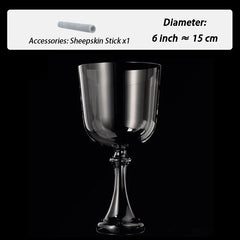 Handheld Crystal Singing Bowl 6/7/8 Inch Transparent Sound Bowl Yoga Meditation Tibetan Bowls Sound Healing Musical Instruments