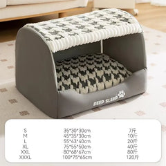 Autumn and Winter Dog Thousand Birds Grid Drawer Dog Kennel Large Dog Large Dog Kennel Deep Sleep Cat Kennel Pet Kennel Pet Shop