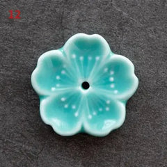 Cherry Blossom Incense Burner Home Ceramic Decor  Stick Holder Aromatherapy Censer Office Teahouse Ornament