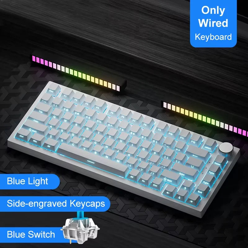 Ajazz AK820/AK820Pro Wireless/Bluetooth Mechanical Keyboard with Knob