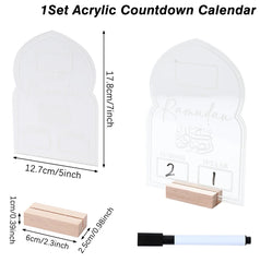 Ramadan Countdown Calendar Eid Mubarak Ornament Ramadan Decoration 2026 For Home Ramadan Kareem Islamic Muslim Party Decor Gifts