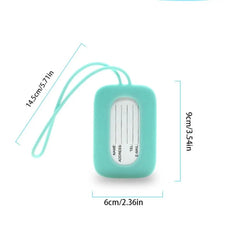 Silicone Luggage Tag Men Women Suitcase Name Baggage Tag Anti-lost Waterproof Airplane Labels Travel Accessories