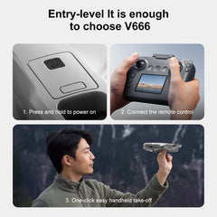 Lenovo V666 Mini Drone 4K Professional Aerial 8k Dual Camera Intelligent obstacle avoidance  Brushless Quadcopter Kid RC Toys